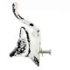 White Fox Face Distressed Iron Cabinet Knobs